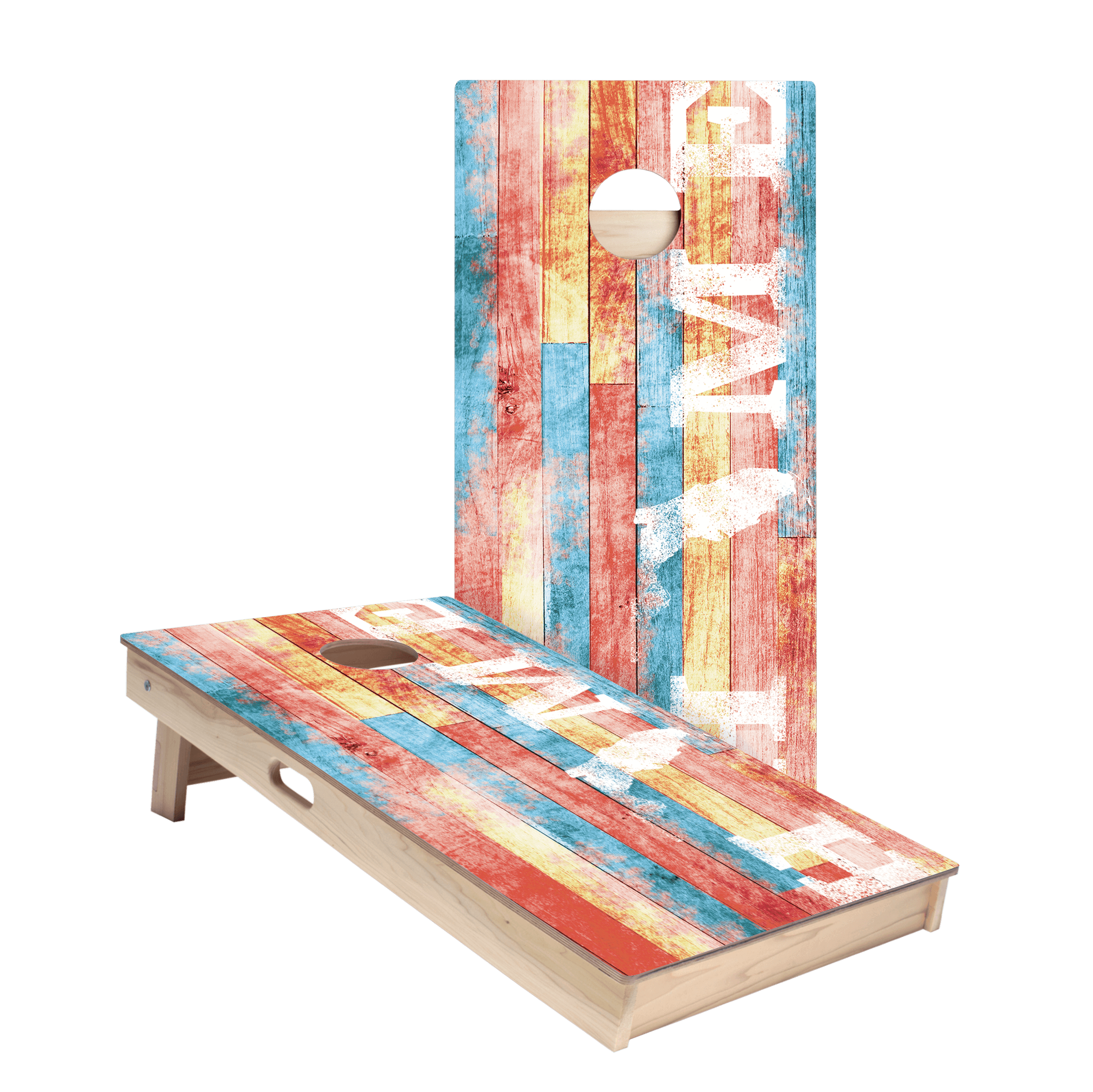 Home State Painted Wood Florida Star Cornhole Boards