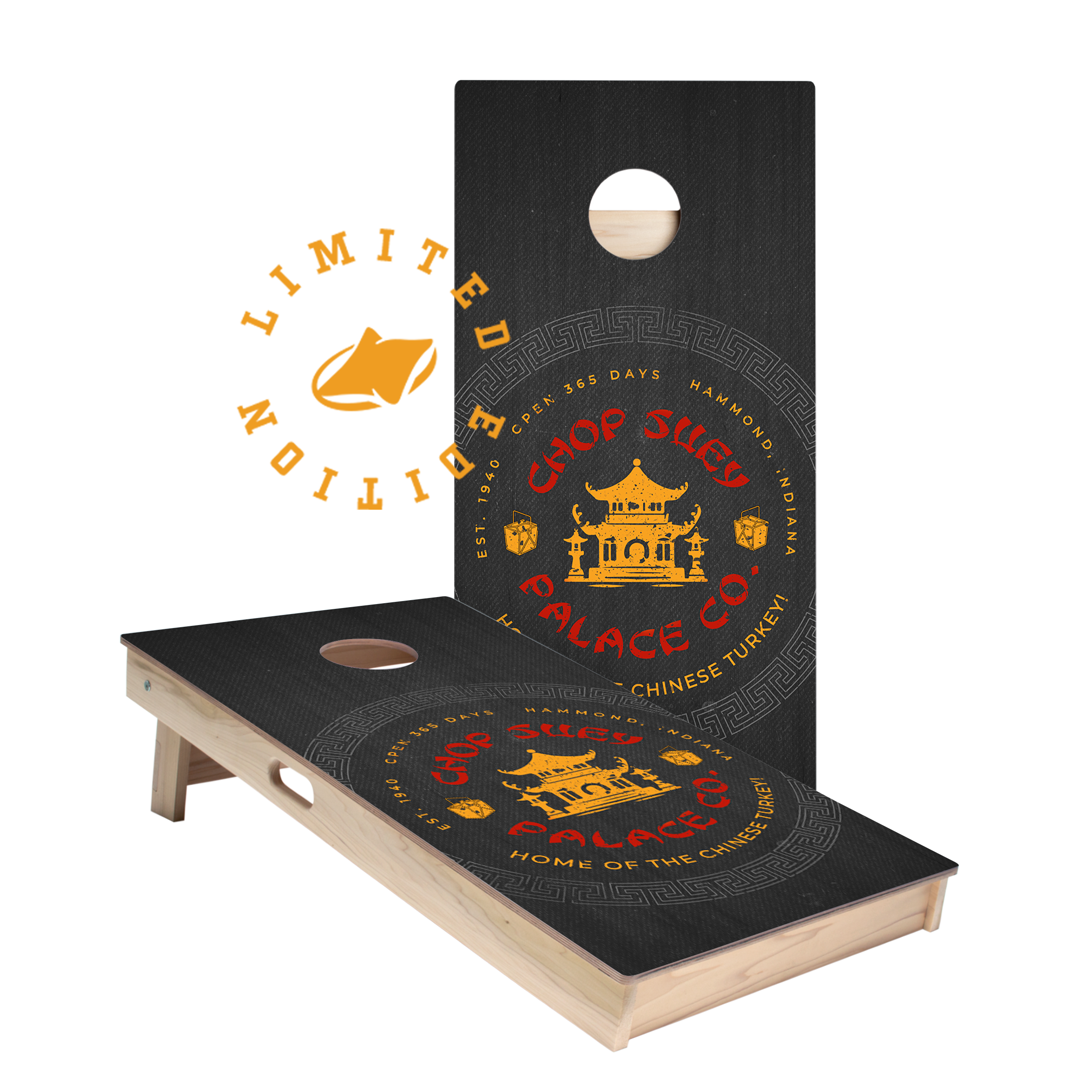 Chop Suey Palace Limited Edition Star Cornhole Boards | 12.25 Drop | American Cornhole Association