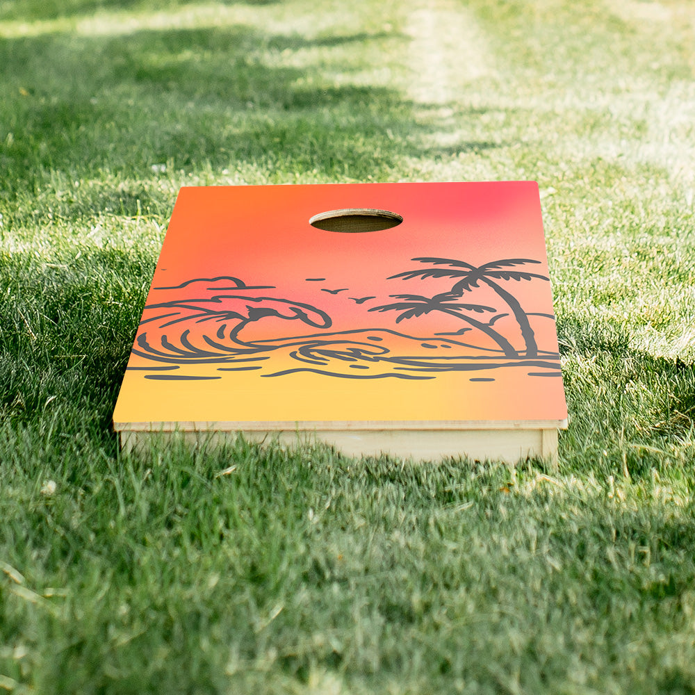 Sunset Surf Star Cornhole Boards