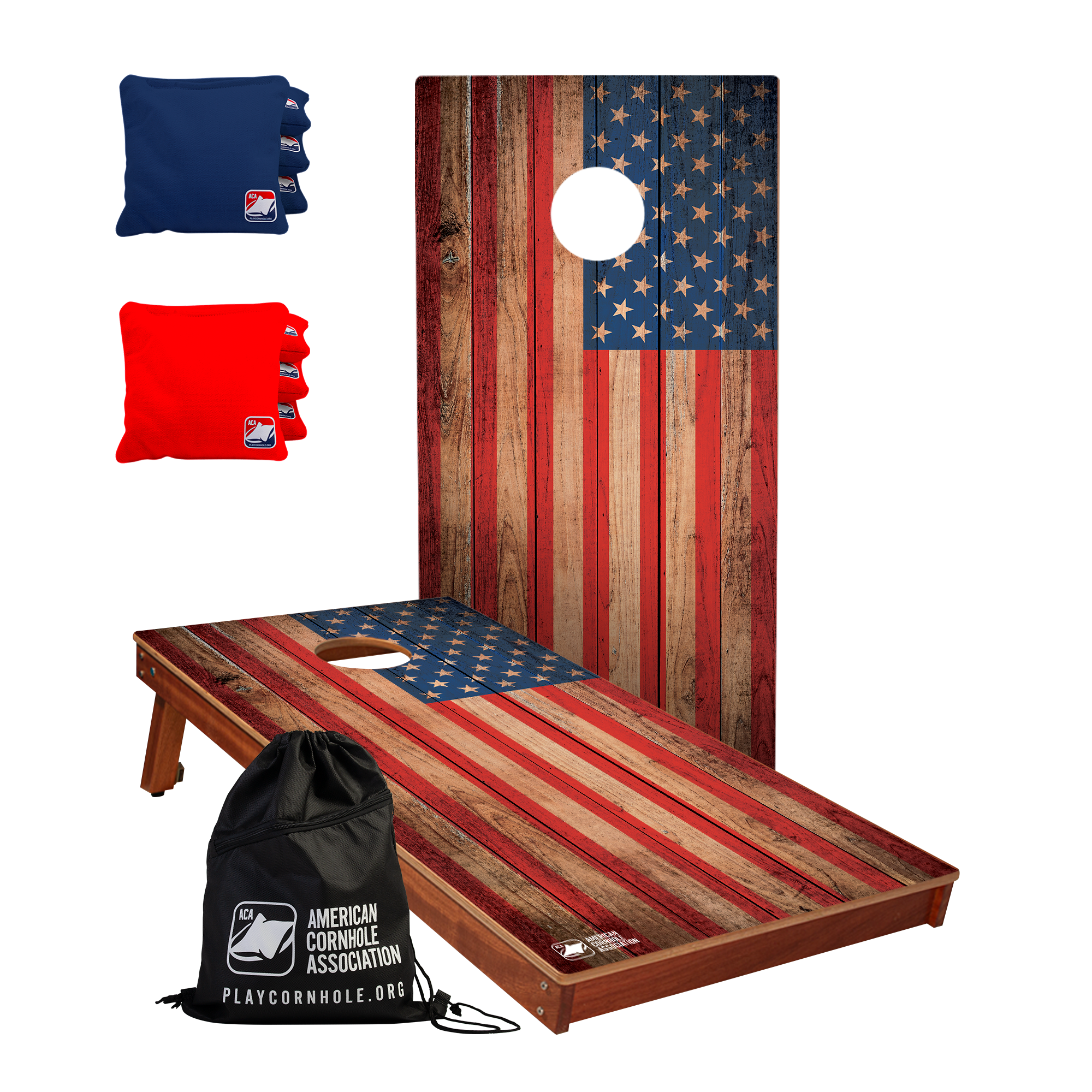 Patriotic Beginner Basics 2x4 Cornhole Set with Bags