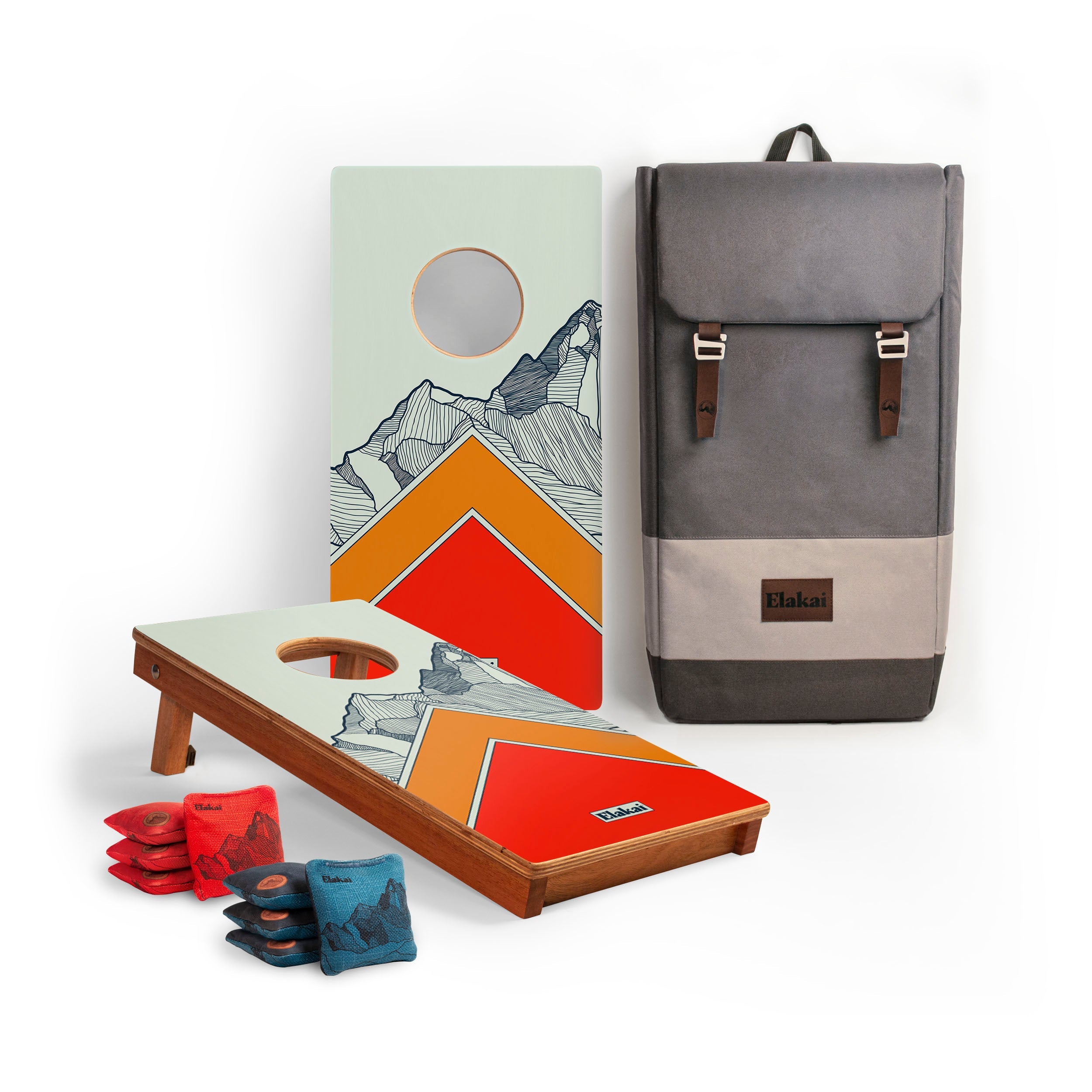 1ft x 2ft Mount Elakai Compact Travel Cornhole Board Set