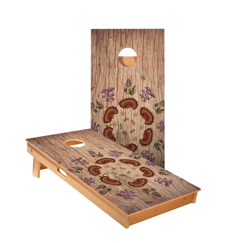 Boho Mushroom Star Cornhole Boards