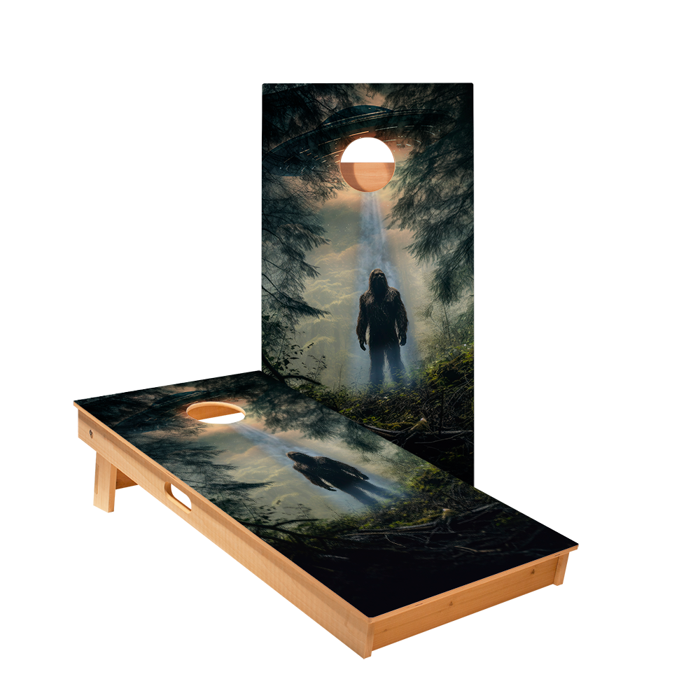 Alien Sasquatch Star Cornhole Boards