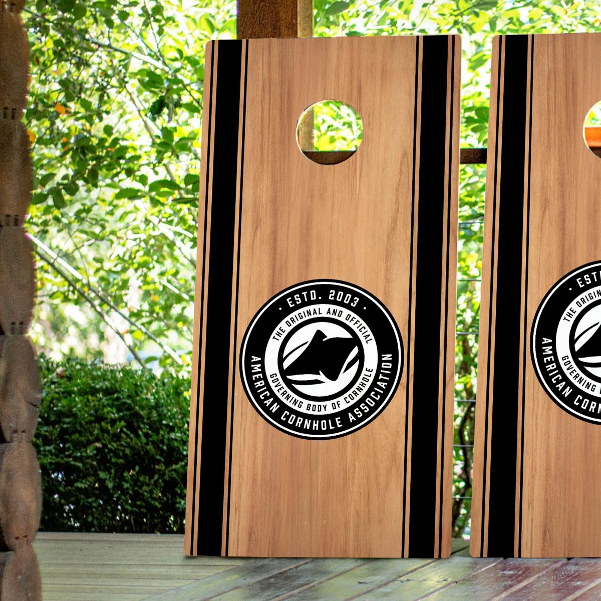 ACA Classic Stripes Backyard 2400 Cornhole Boards - WACA-000417 | American Cornhole Association