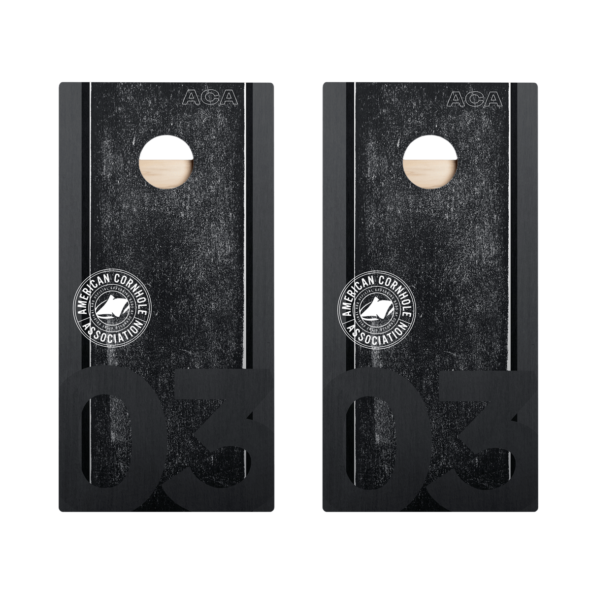 ACA Logo Black Grunge Star Cornhole Boards, - American Cornhole Association