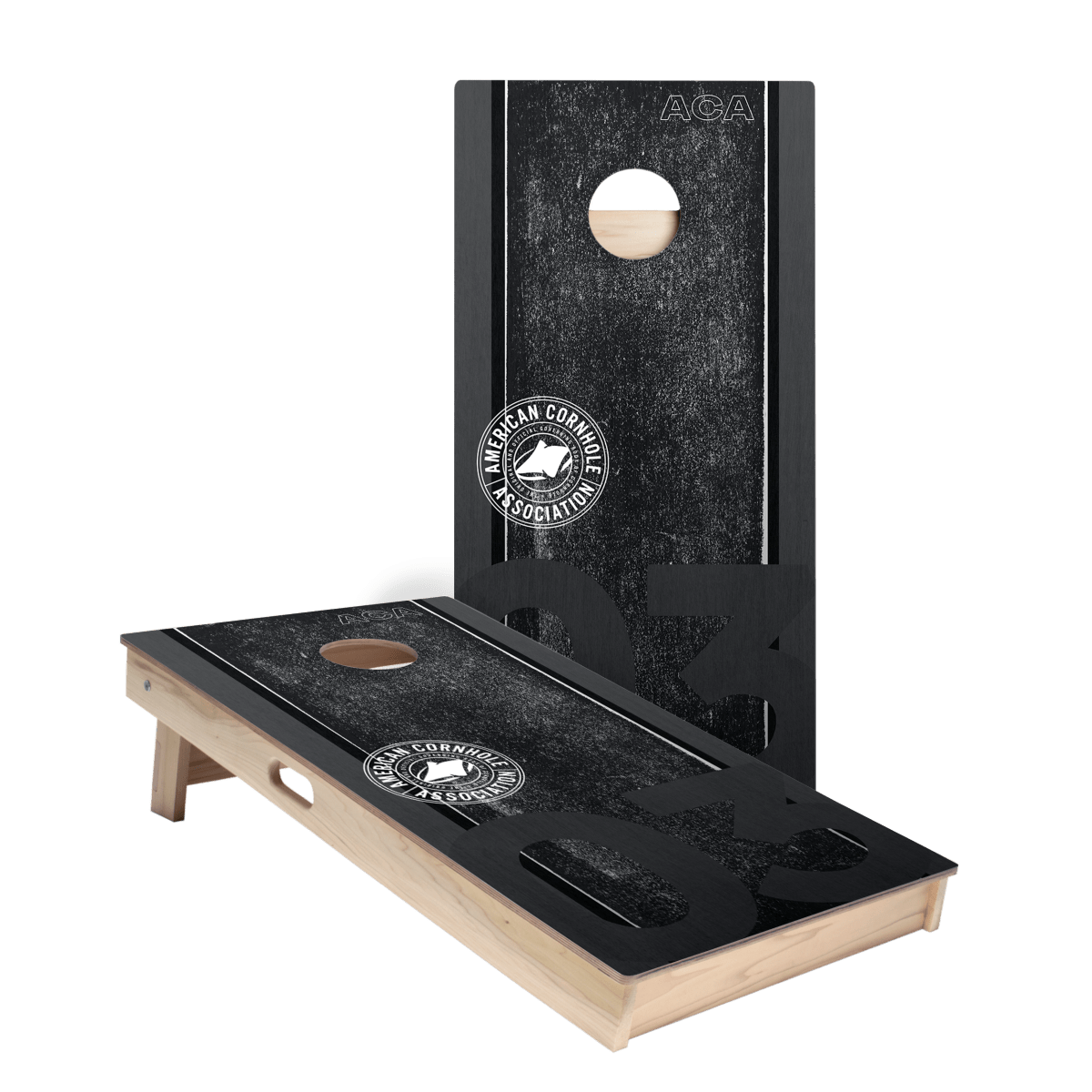 ACA Logo Black Grunge Star Cornhole Boards, - American Cornhole Association