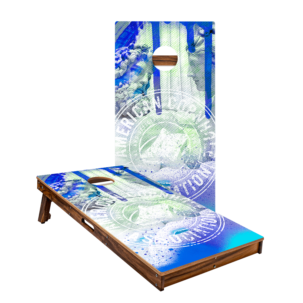 ACA Street Art Tournament Badge Gold Series Cornhole Boards - American Cornhole Association