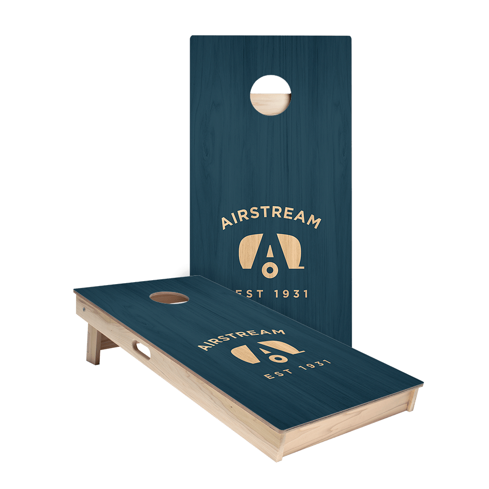 Airstream Blue Wood Cornhole Boards, - American Cornhole Association