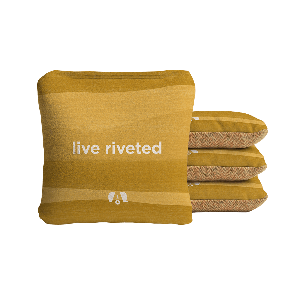 Airstream Live Riveted Yellow Synergy Soft Cornhole Bags, Yellow - American Cornhole Association