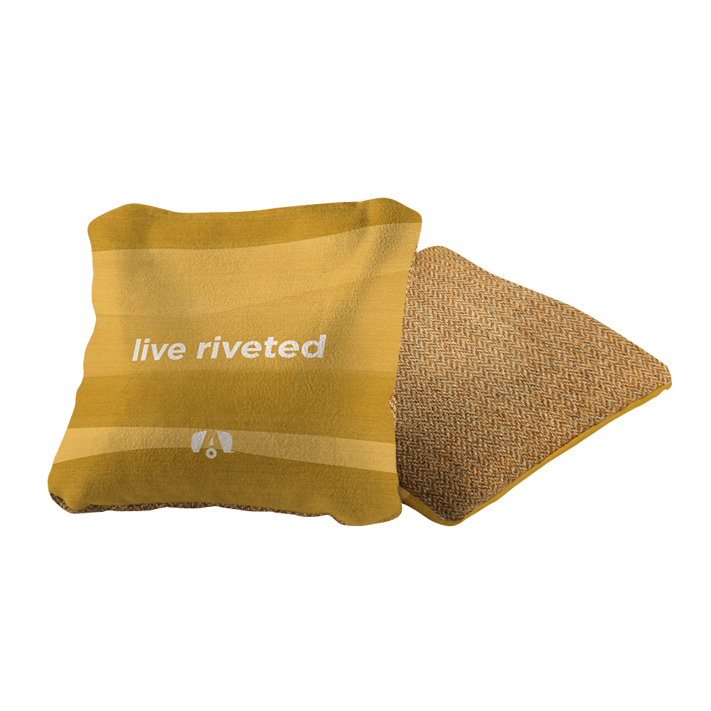 Airstream Live Riveted Yellow Synergy Soft Cornhole Bags, Yellow - American Cornhole Association