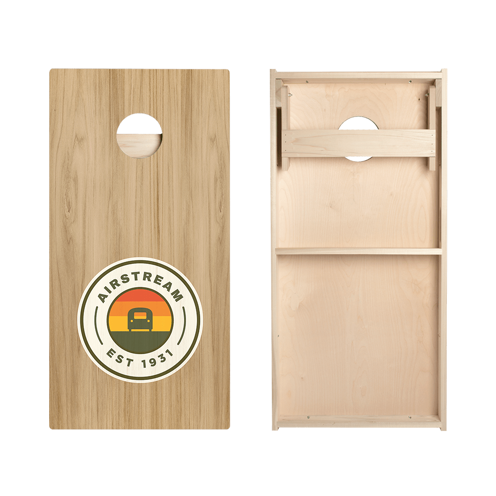 Airstream Retro Badge Cornhole Boards, - American Cornhole Association