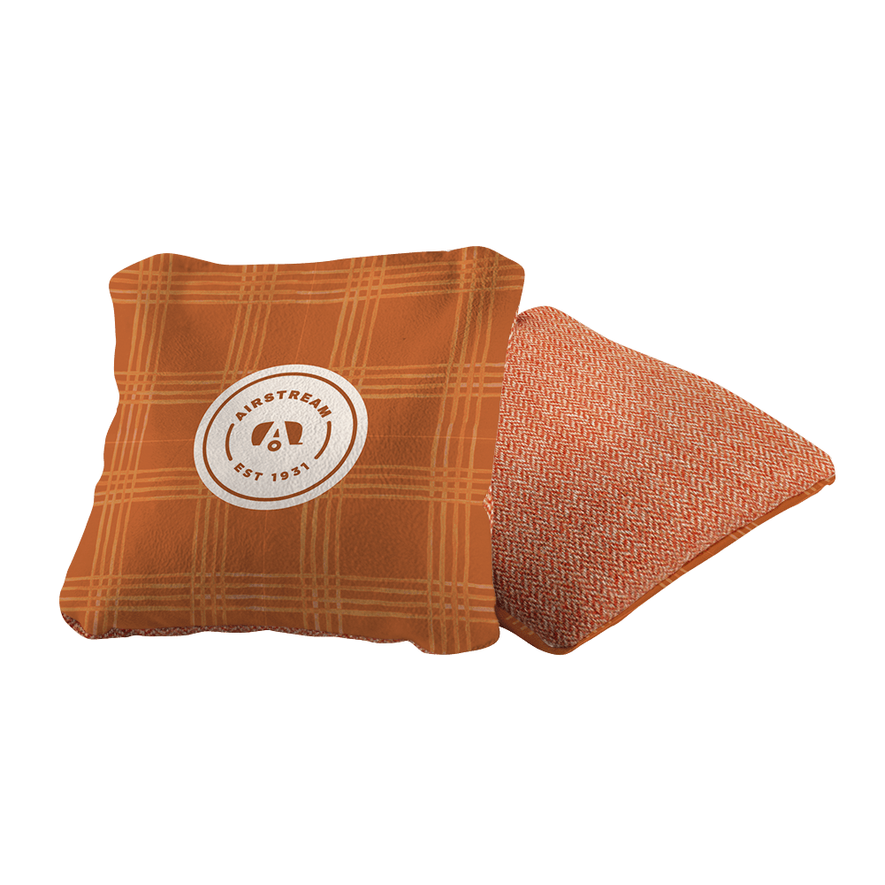 Airstream Retro Badge Orange Synergy Soft Cornhole Bags, Orange - American Cornhole Association