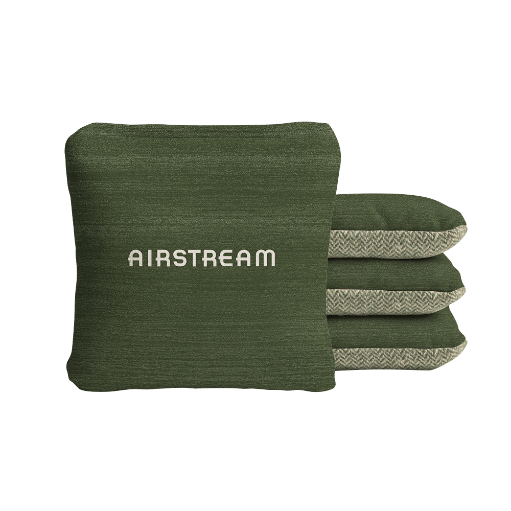 Airstream Vintage Logo Green Synergy Soft Cornhole Bags, Green - American Cornhole Association