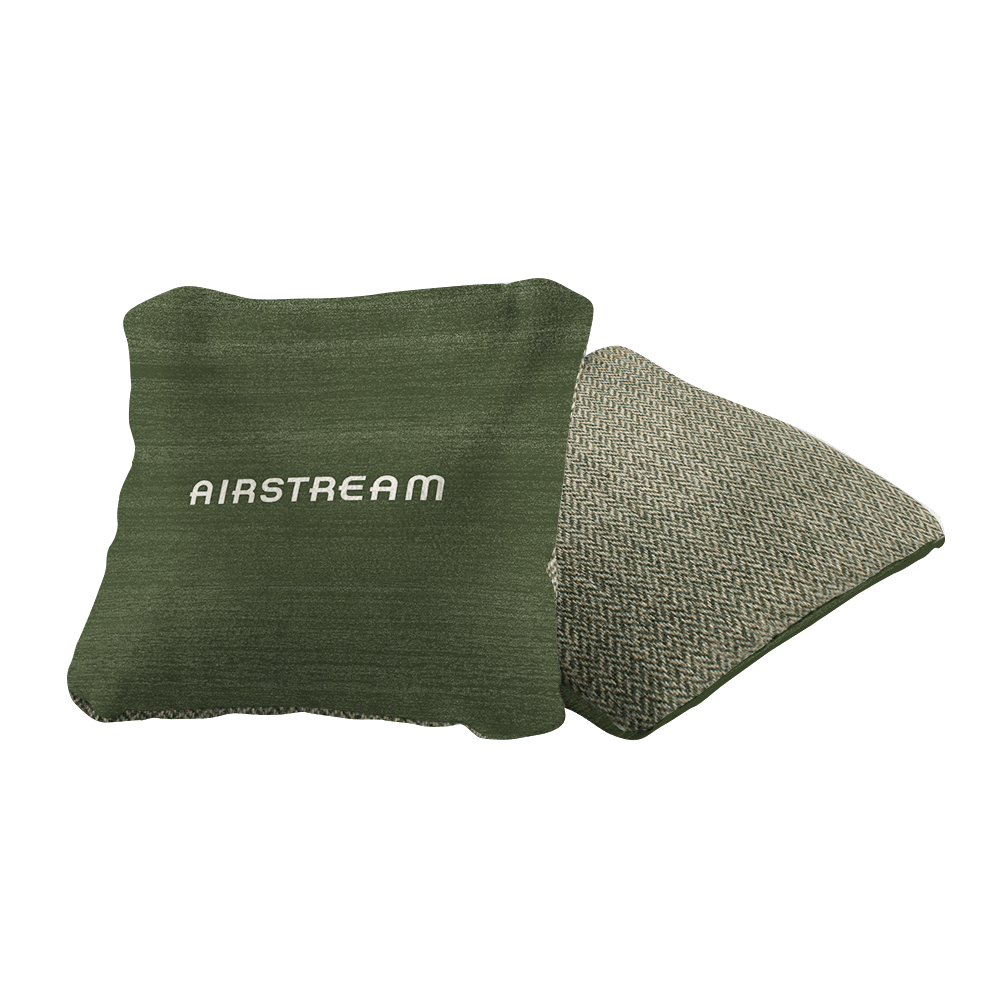 Airstream Vintage Logo Green Synergy Soft Cornhole Bags, Green - American Cornhole Association