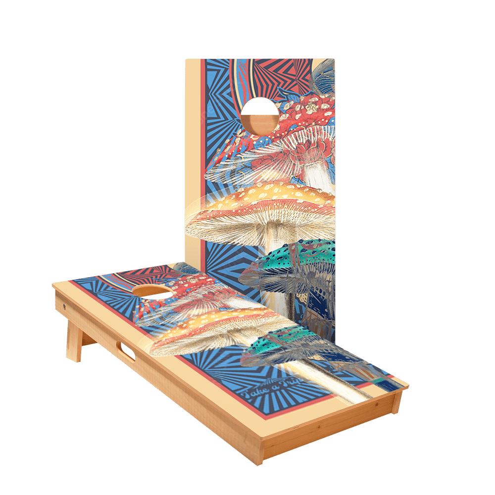 Alice in Mushroom Land Star Cornhole Boards, - American Cornhole Association