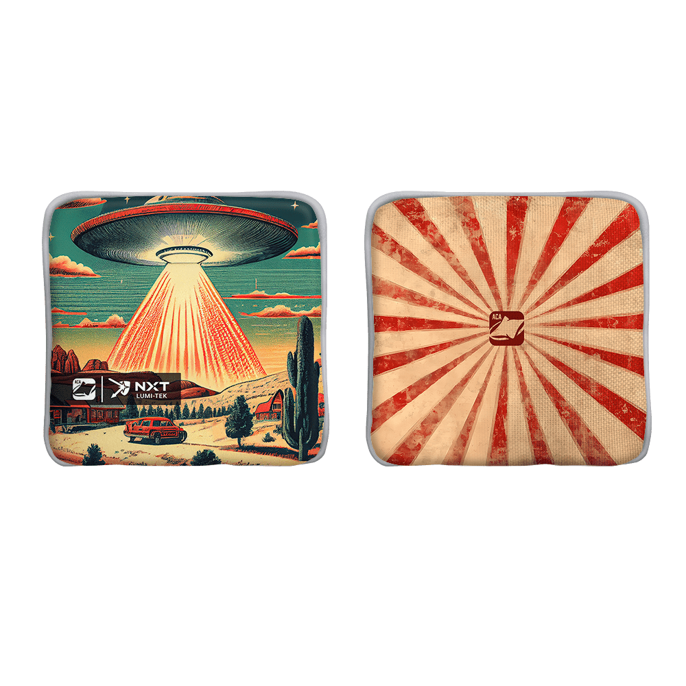 Alien Ambush Orange NXT Lumi - Tek Cornhole Bags, - American Cornhole Association