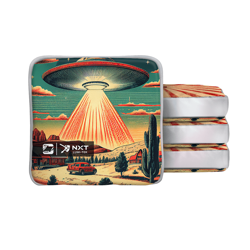 Alien Ambush Orange NXT Lumi - Tek Cornhole Bags, - American Cornhole Association