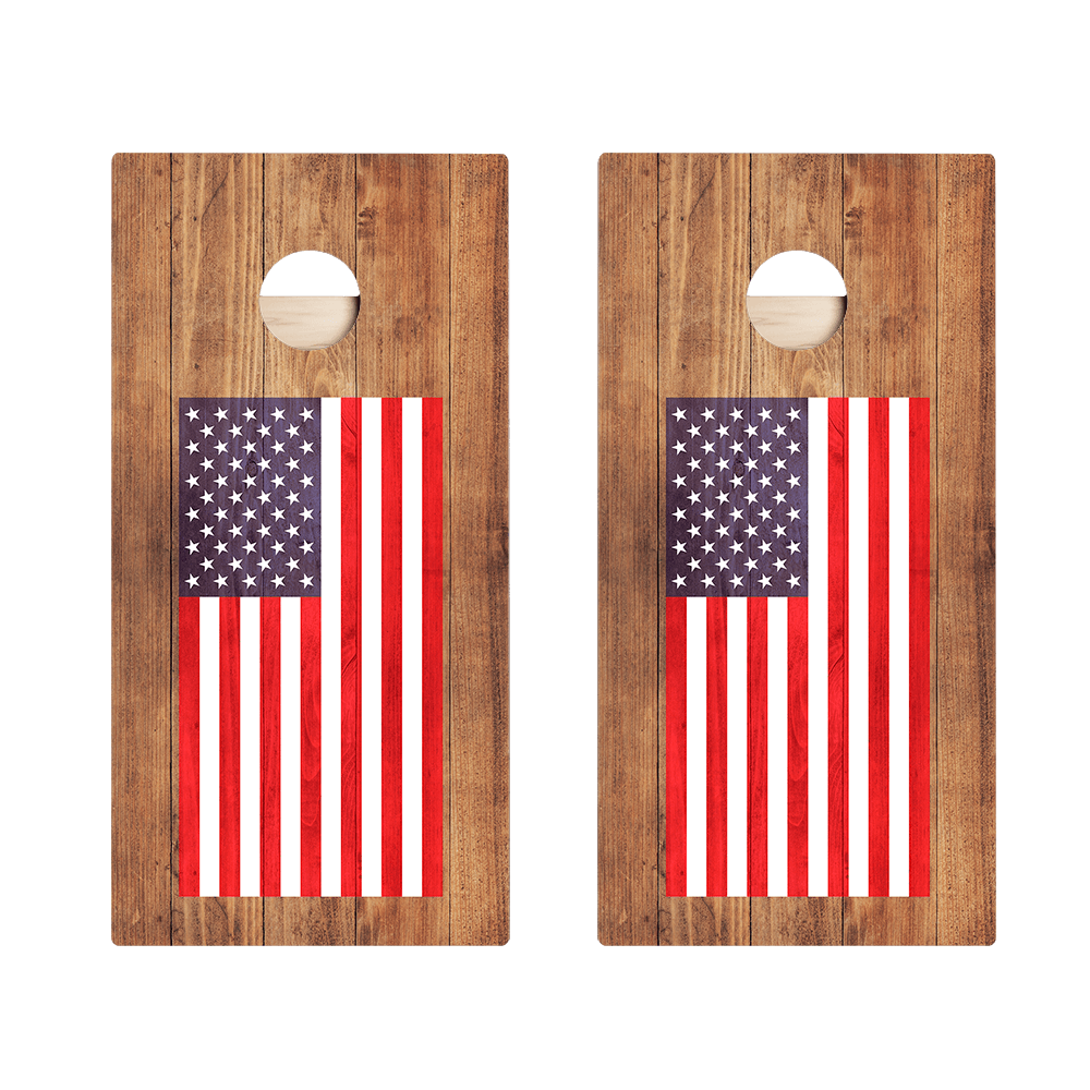 American Flag Star Cornhole Boards - ACA - 000297 | American Cornhole Association