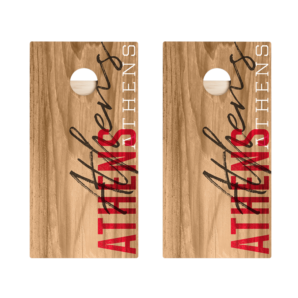 Athens Campus Gameday Star Cornhole Boards - ACA - 000200 | American Cornhole Association