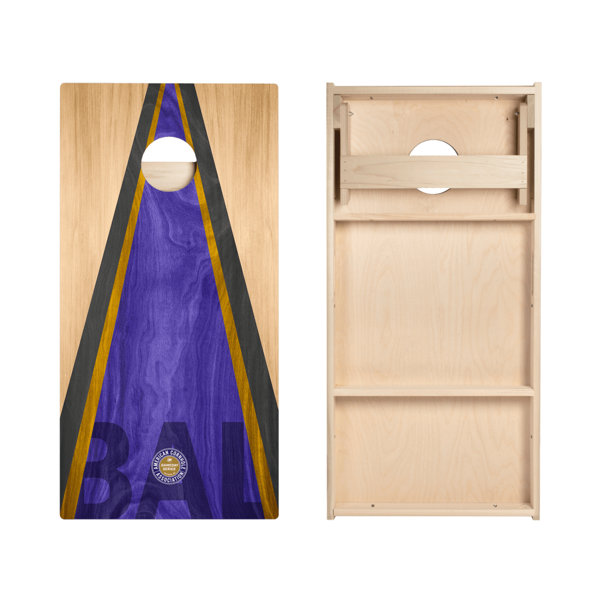 Baltimore Football Gameday Classic Triangle Star Cornhole Boards - American Cornhole Association
