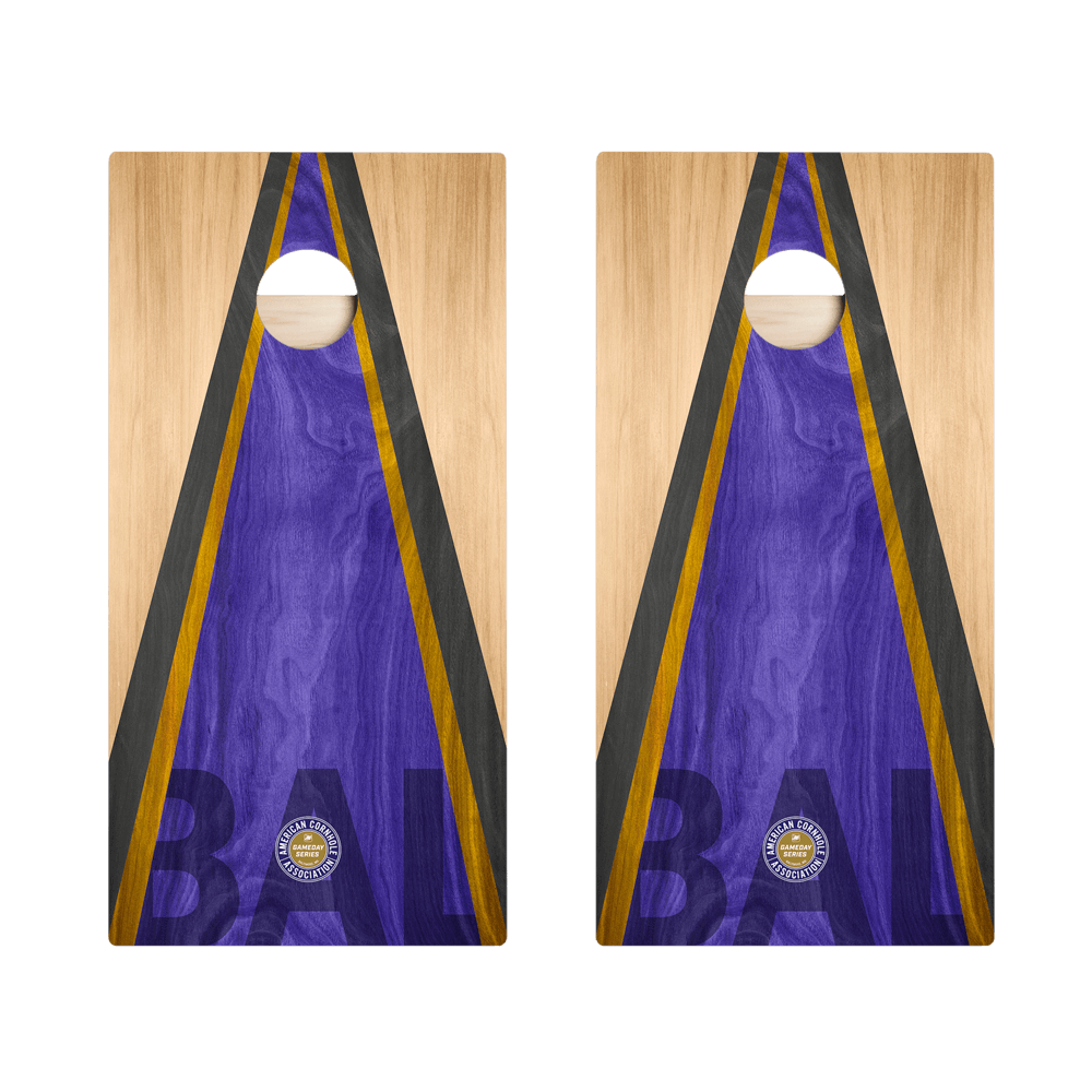 Baltimore Football Gameday Classic Triangle Star Cornhole Boards - American Cornhole Association