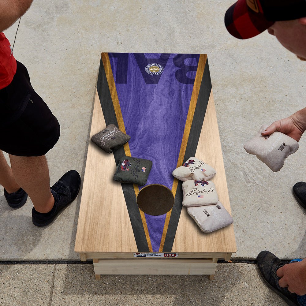 Baltimore Football Gameday Classic Triangle Star Cornhole Boards - ACA - 000446 | American Cornhole Association