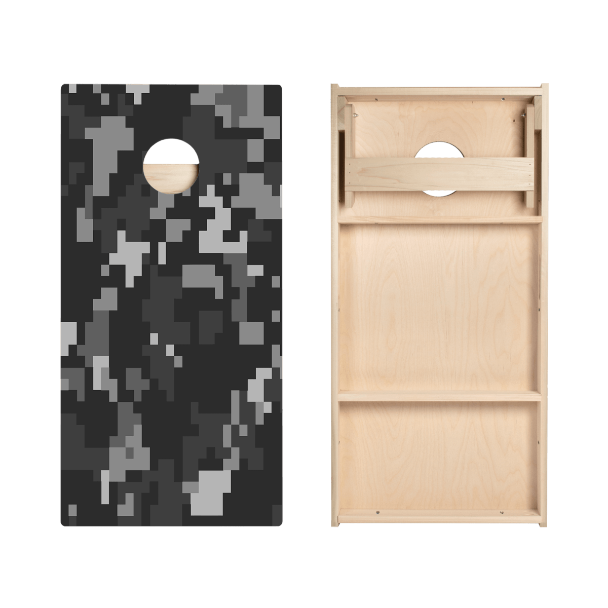 Black Digital Camo Star Cornhole Boards, - American Cornhole Association