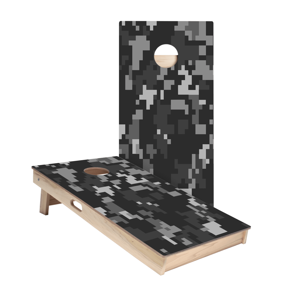 Black Digital Camo Star Cornhole Boards, - American Cornhole Association