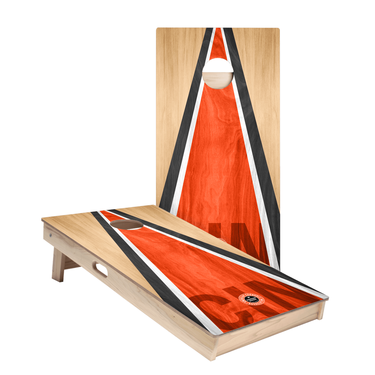 Cincinnati Football Gameday Classic Triangle Star Cornhole Boards - American Cornhole Association