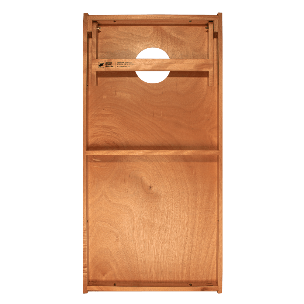 Classic Stripes Mahogany Cream, Blue, and Mauve Backyard 2400 Cornhole Boards - American Cornhole Association