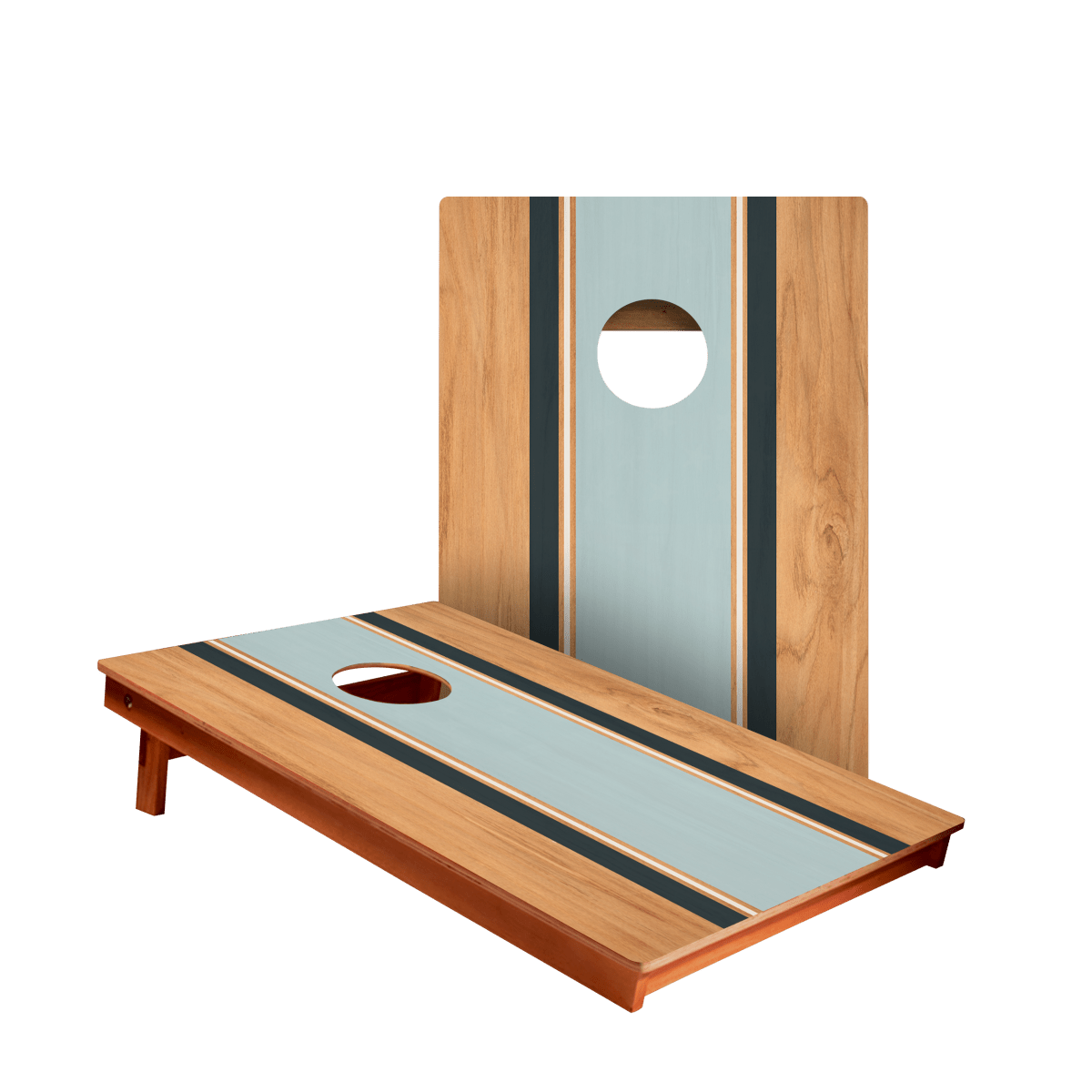Classic Stripes Navy Blue Backyard 2300 Cornhole Boards - WACA-900462 | American Cornhole Association