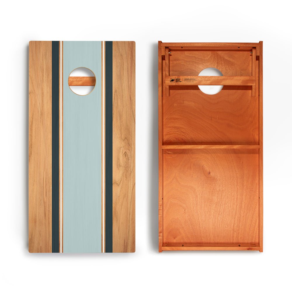 Classic Stripes Navy Blue Backyard 2400 Cornhole Boards - WACA-000462 | American Cornhole Association