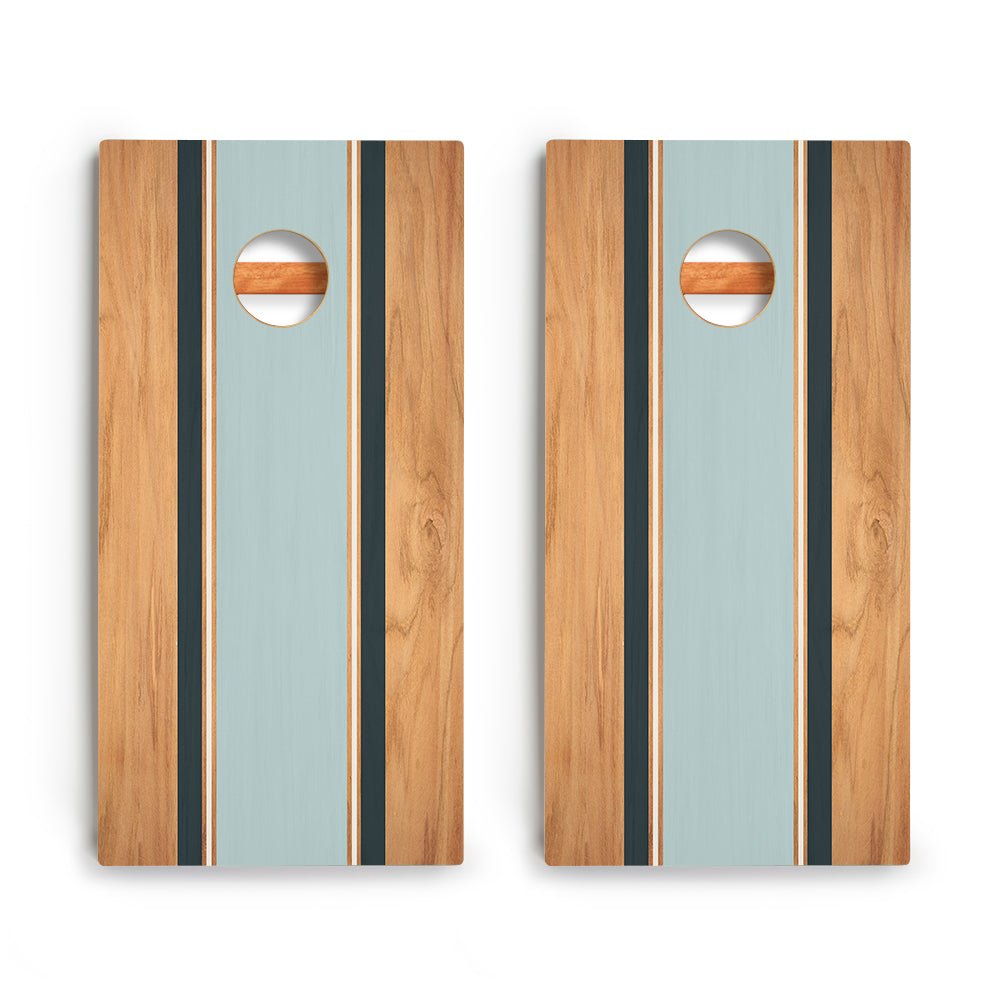Classic Stripes Navy Blue Backyard 2400 Cornhole Boards - WACA-000462 | American Cornhole Association