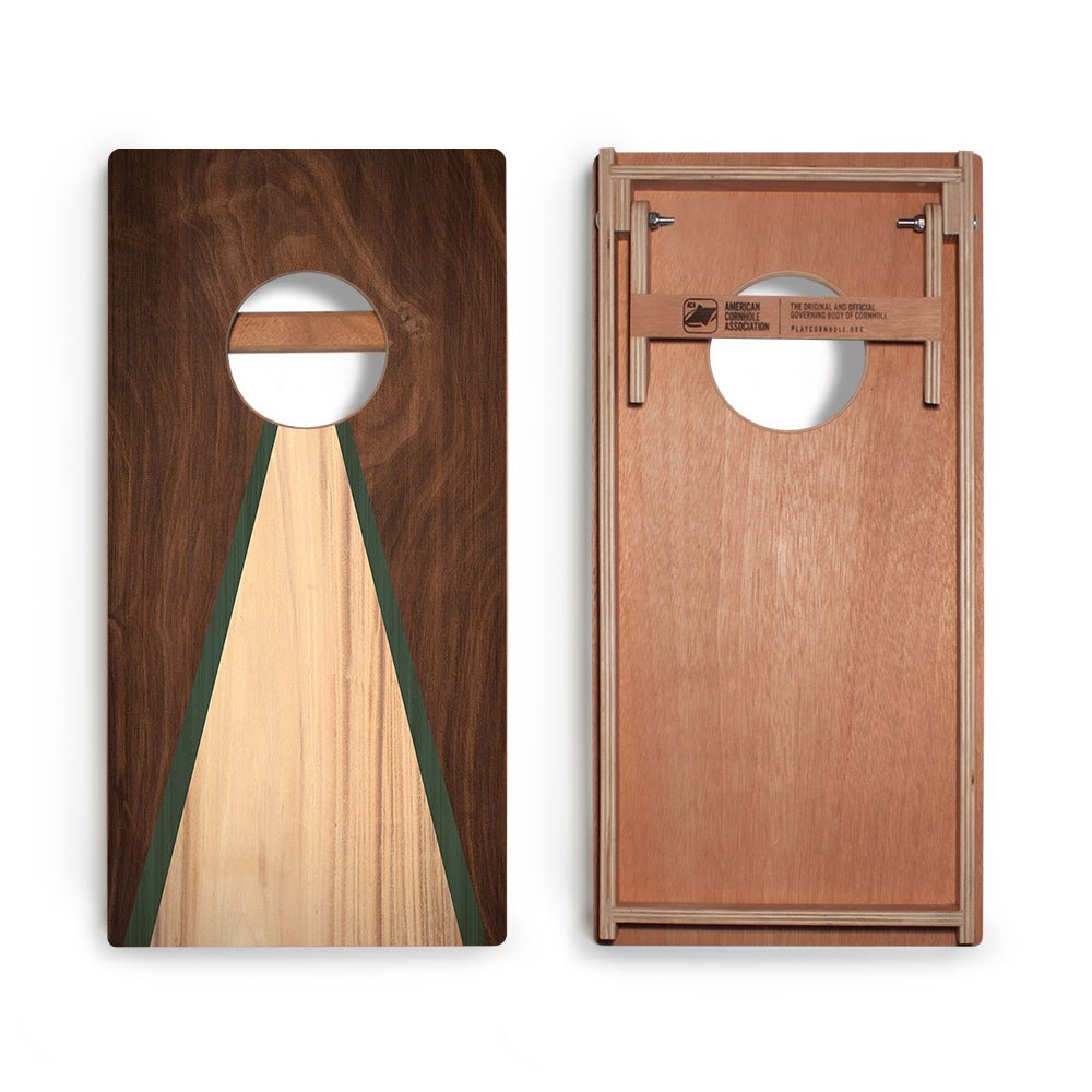 Classic Triangle Green Wood Backyard 1x2ft Cornhole Boards - WACA-500457 | American Cornhole Association