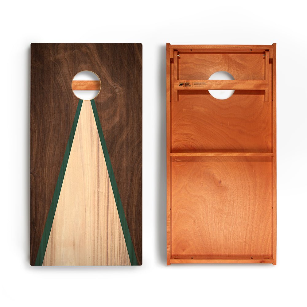 Classic Triangle Green Wood Backyard 2400 Cornhole Boards - WACA-000457 | American Cornhole Association
