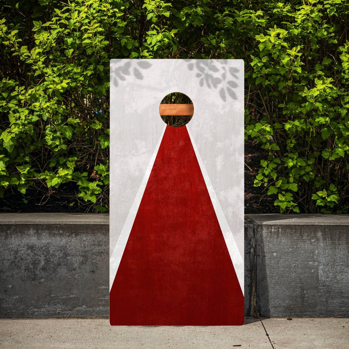 Classic Triangle Red Distressed Backyard 2400 Cornhole Boards - WACA-000460 | American Cornhole Association