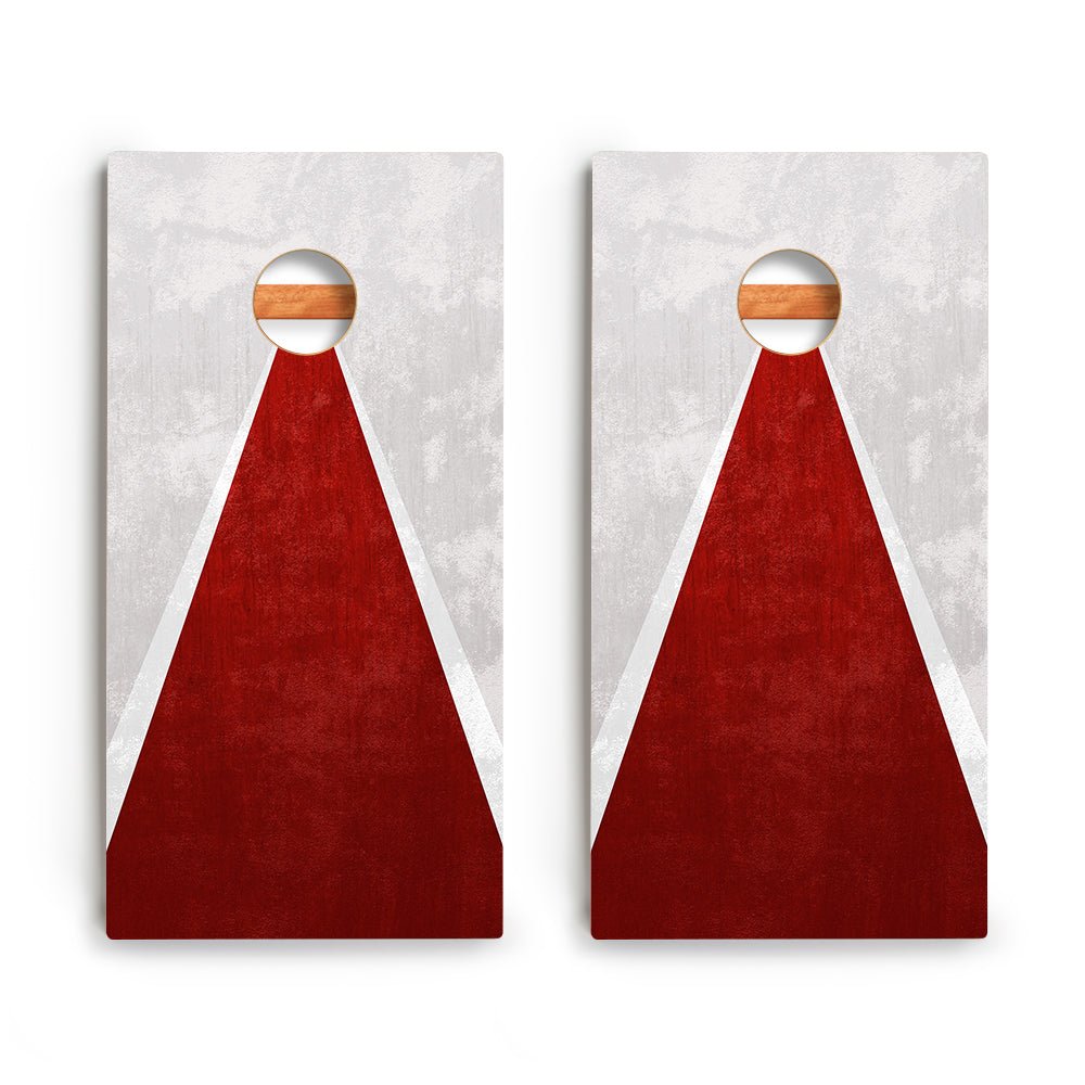 Classic Triangle Red Distressed Backyard 2400 Cornhole Boards - WACA-000460 | American Cornhole Association