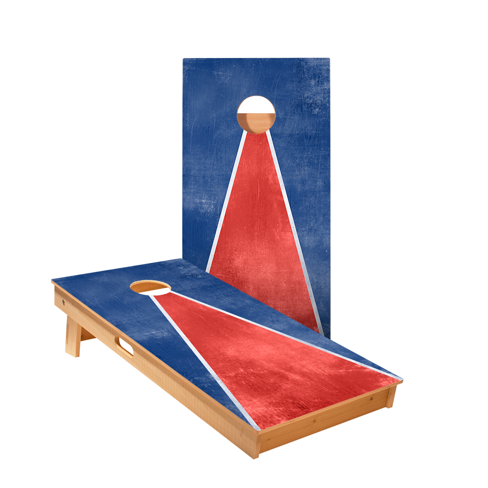 Classic Triangle - Red, White, Blue Star Cornhole Boards