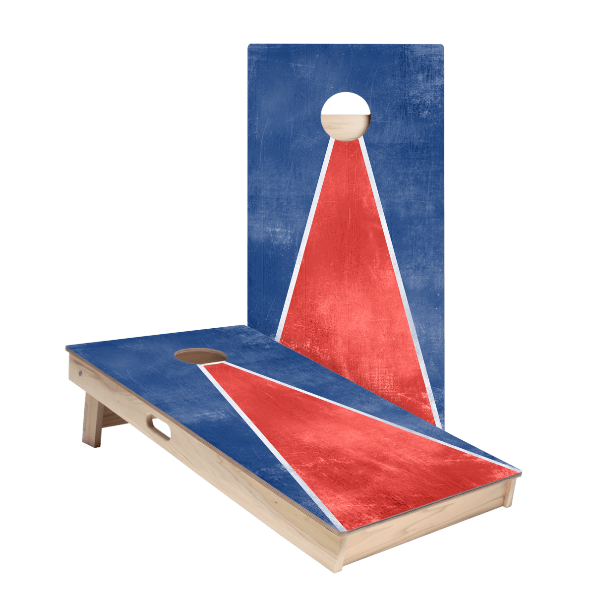 Classic Triangle - Red, White, Blue Star Cornhole Boards, - American Cornhole Association