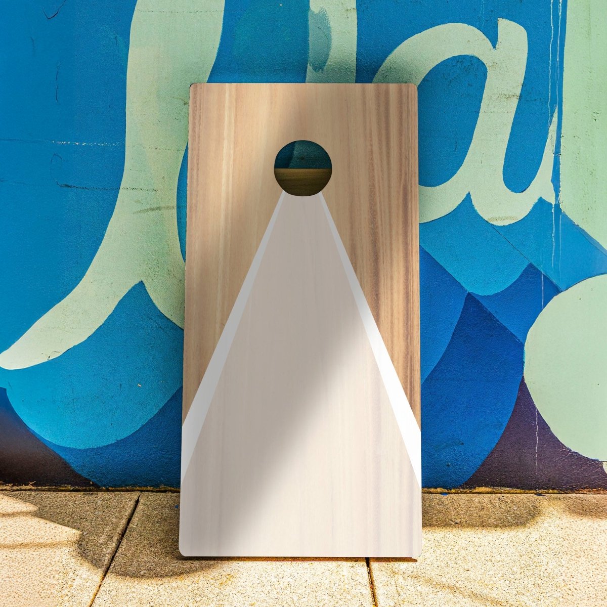 Classic Triangle White Wood Backyard 2400 Cornhole Boards - WACA-000461 | American Cornhole Association