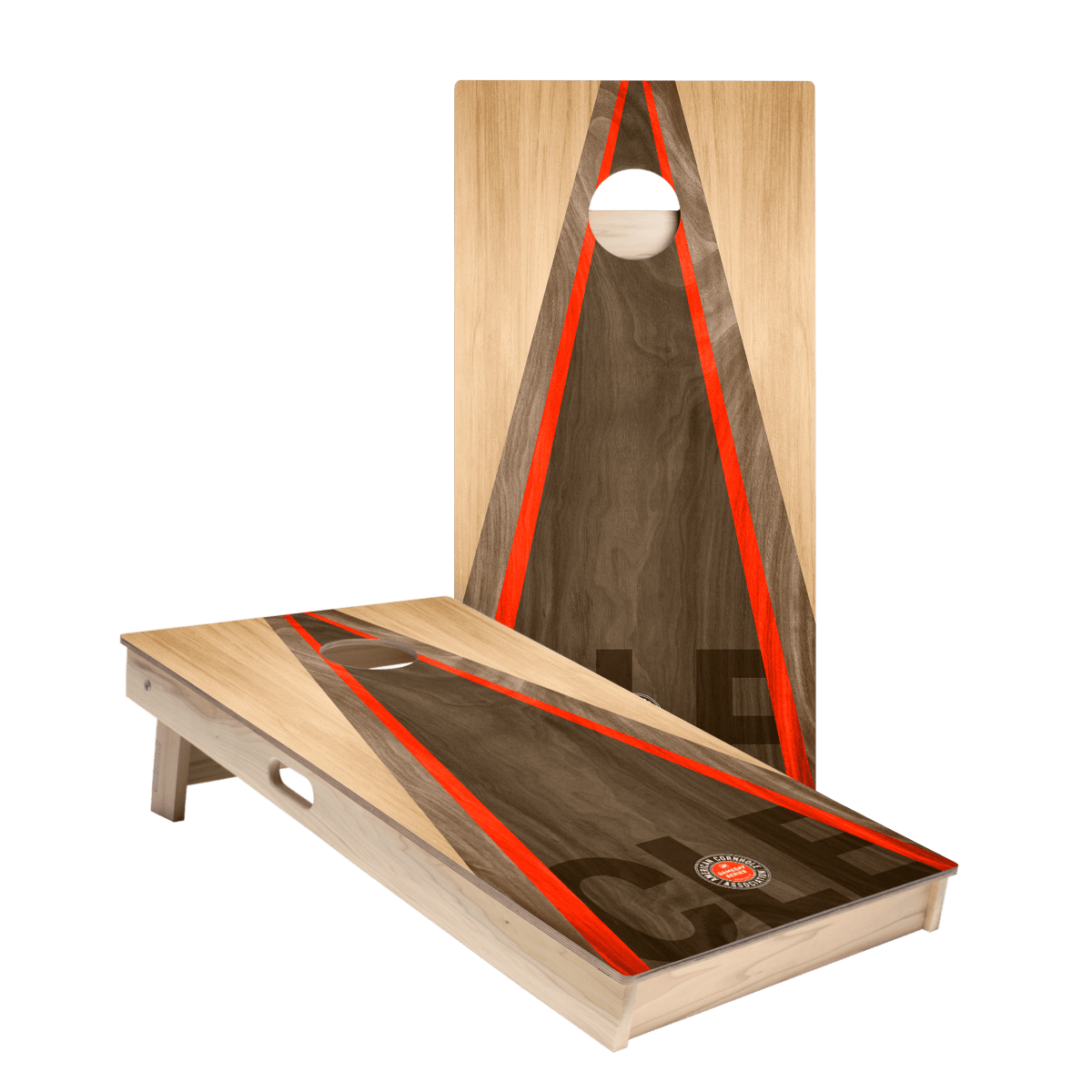 Cleveland Football Gameday Classic Triangle Star Cornhole Boards - American Cornhole Association