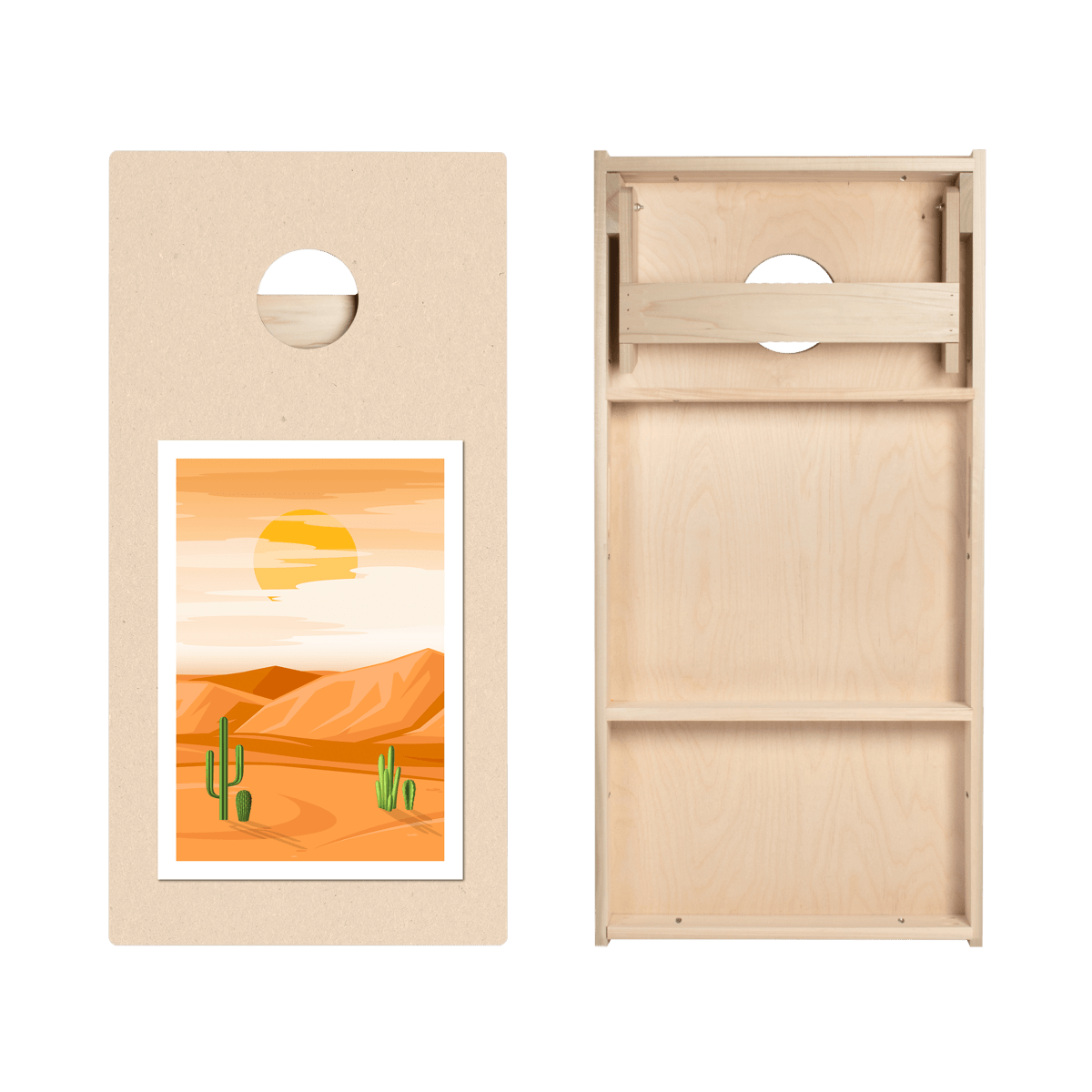 Desert Landscape Star Cornhole Boards - ACA - 000395 | American Cornhole Association