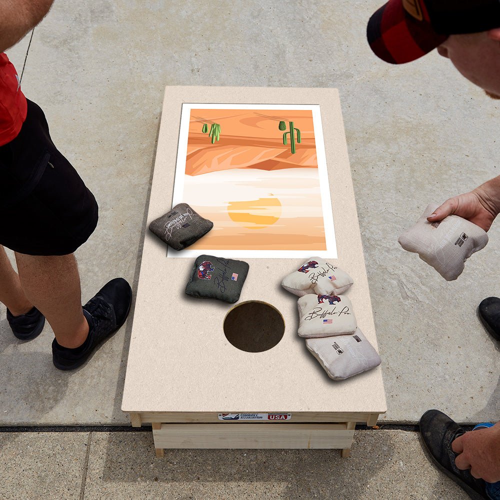 Desert Landscape Star Cornhole Boards - ACA - 000395 | American Cornhole Association