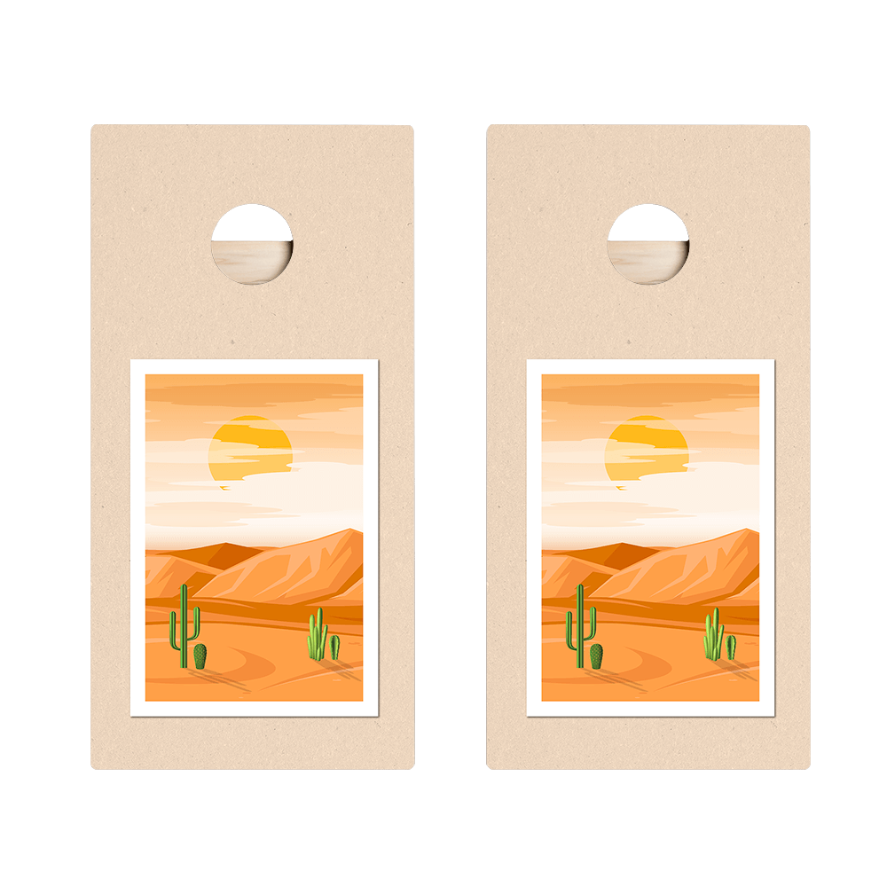 Desert Landscape Star Cornhole Boards - ACA - 000395 | American Cornhole Association