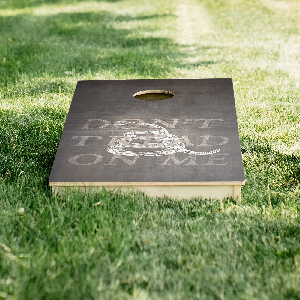Don’t Tread On Me Black Star Cornhole Boards - ACA - 000175 | American Cornhole Association