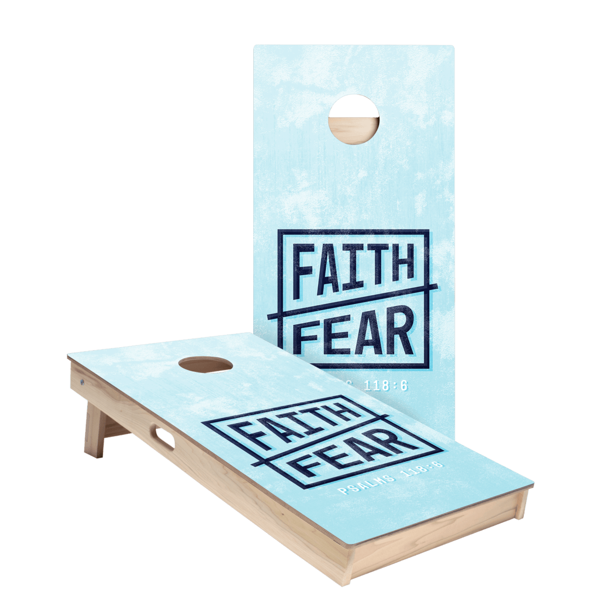 Faith Over Fear Star Cornhole Boards - ACA - 000279 | American Cornhole Association