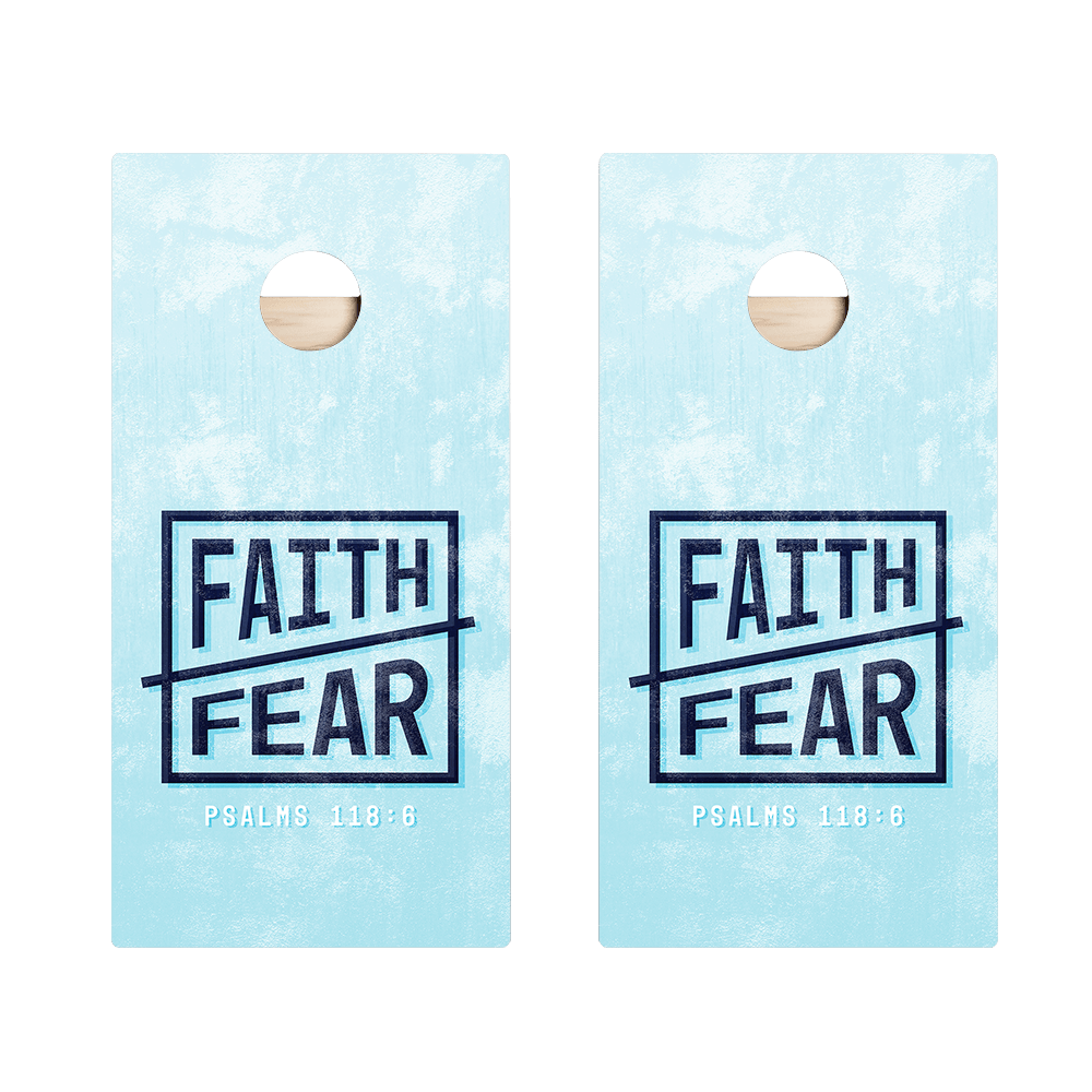 Faith Over Fear Star Cornhole Boards - ACA - 000279 | American Cornhole Association