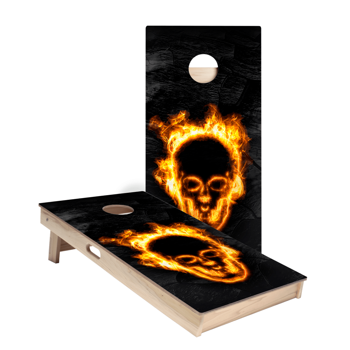 Fire Blaze Skull Star Cornhole Boards, - American Cornhole Association