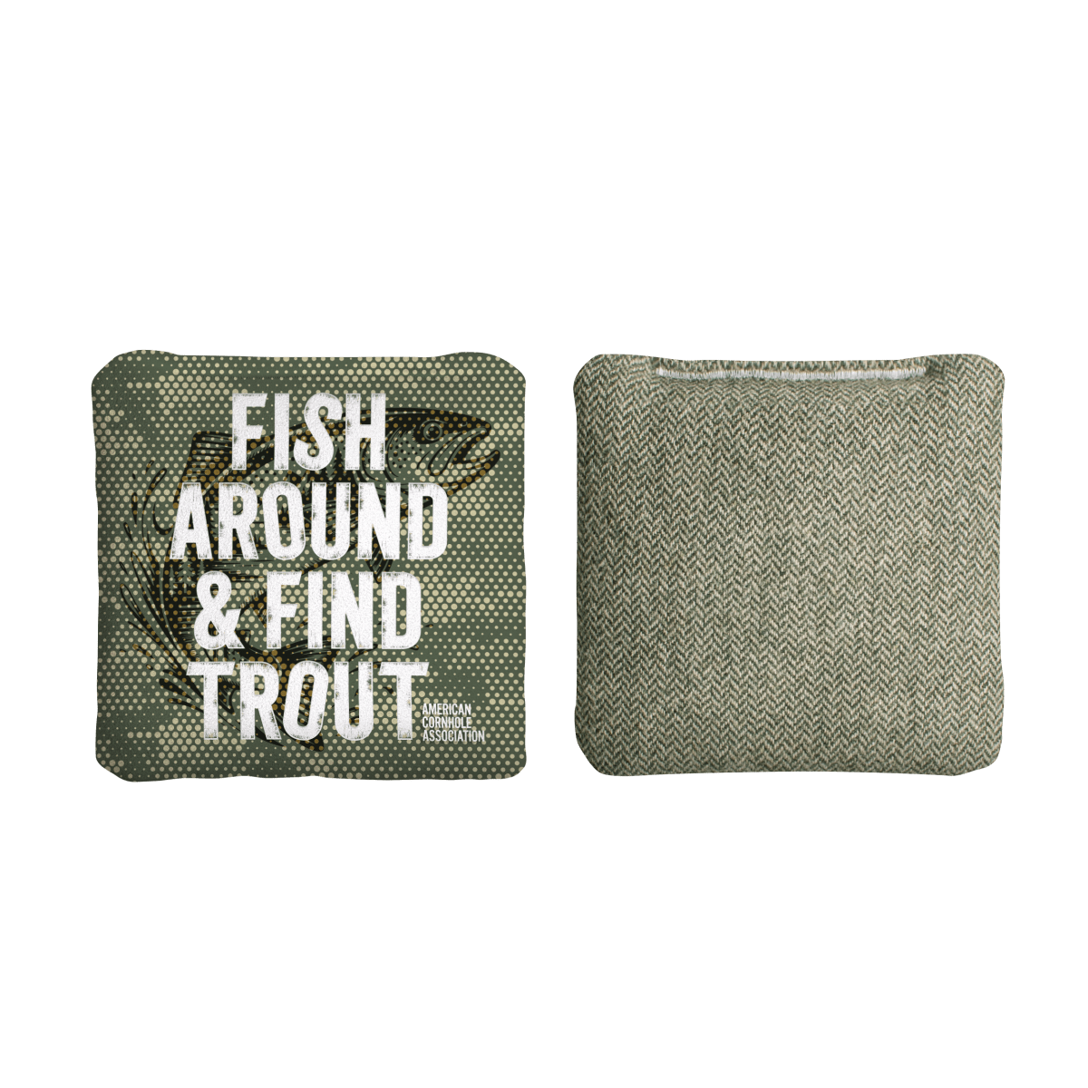 Fish Around Find Trout Limited Edition Synergy Soft Cornhole Bags | 05.26 DROP - 107041-132 | American Cornhole Association