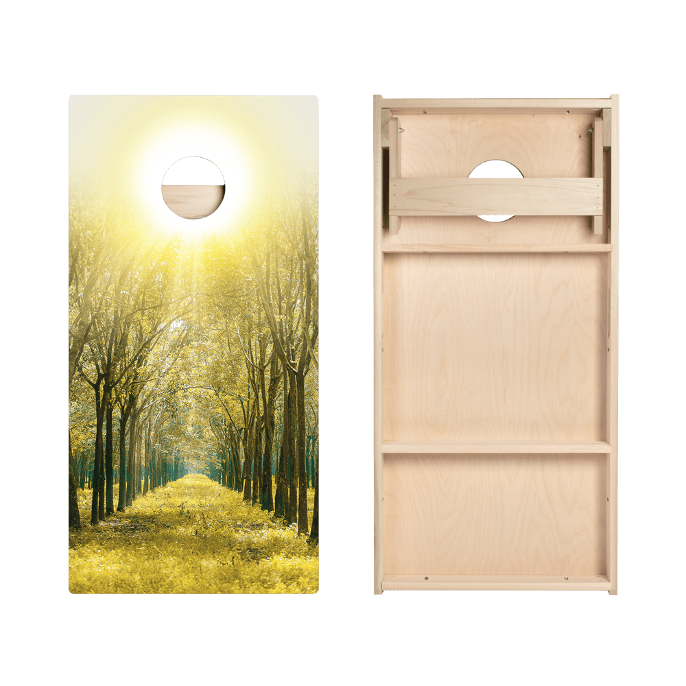 Forest Sunset Star Cornhole Boards - ACA - 000041 | American Cornhole Association